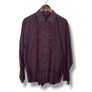 Burgundy Tommy Bahama Silk L/S Button Down Shirt Size L